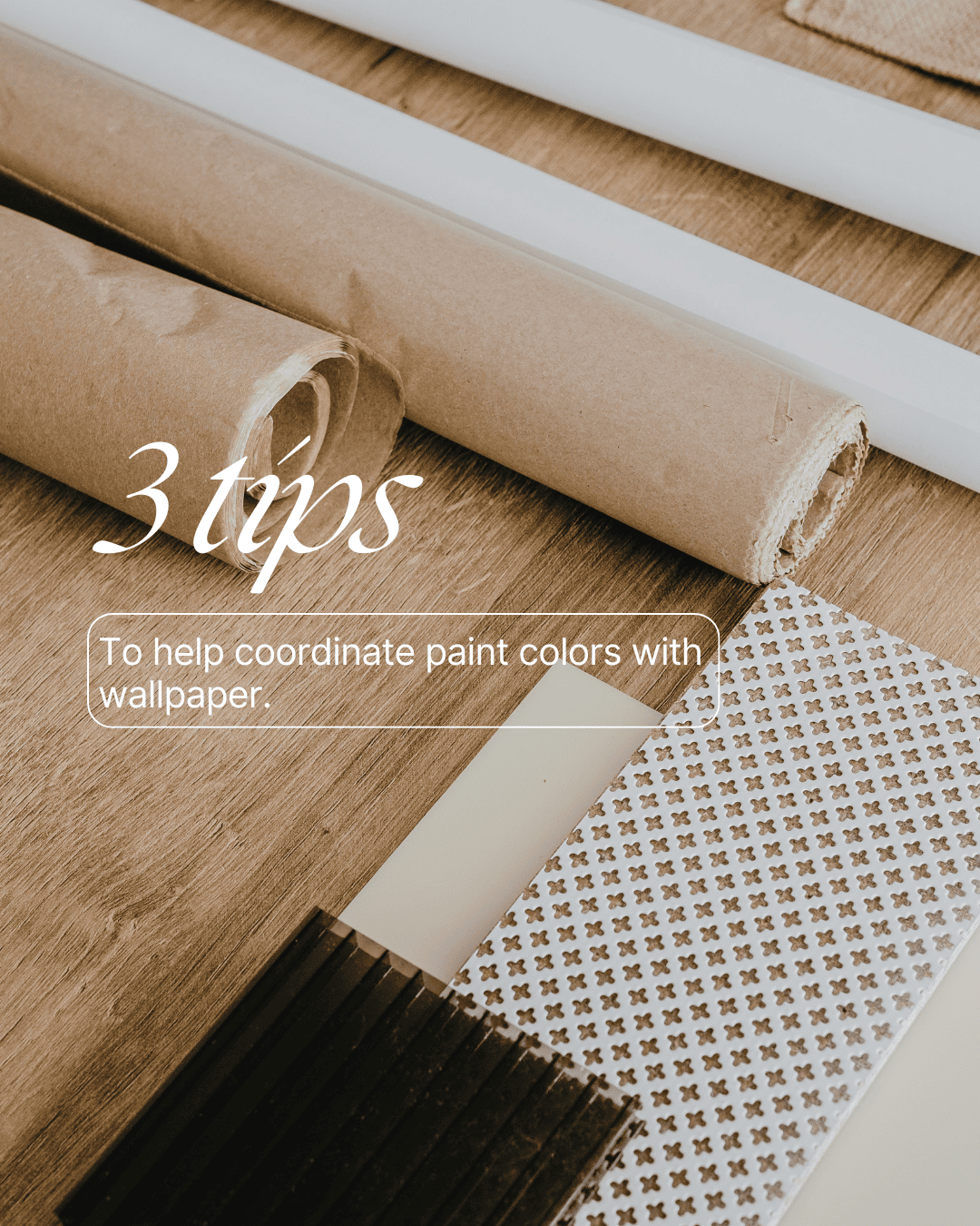 Brown and White Minimalist Interior Design Tips for Instagram Post -1